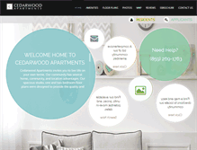 Tablet Screenshot of cedarwoodapartmentslexington.com